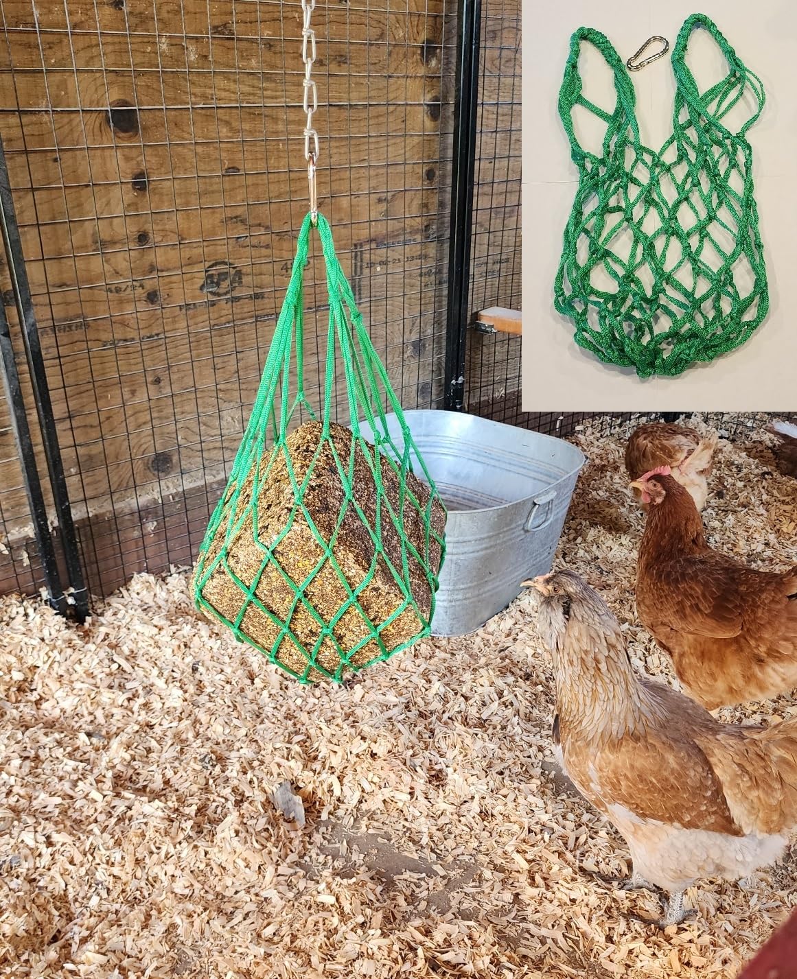 Support à friandises pour légumes pour protéger la nourriture des poules au sol