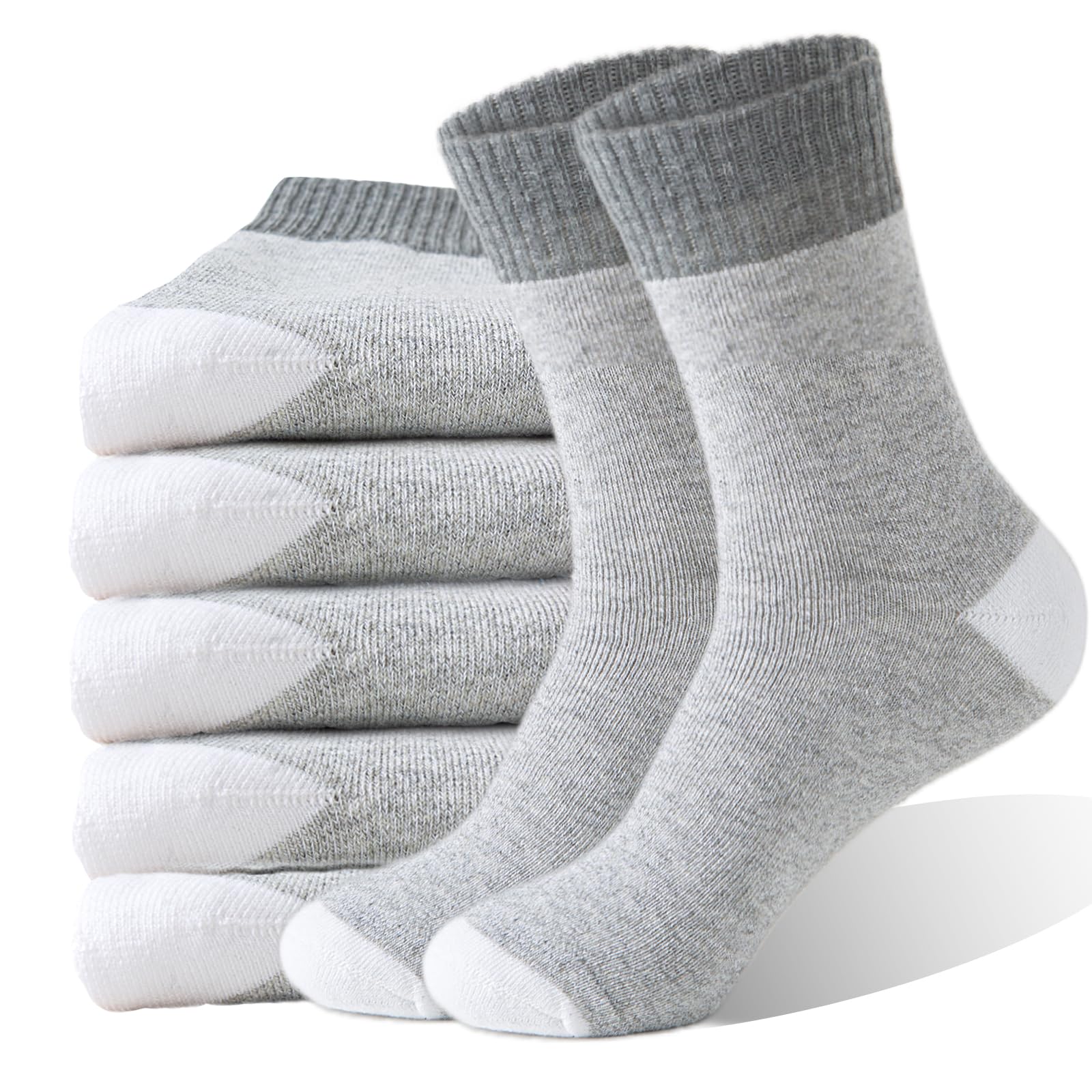 VoJoPi Mens Thermal Socks, 5 Pairs Warm Wool Winter Cozy Cushioned Thick Socks For Hiking Walking Work Casual, Uk 6-11
