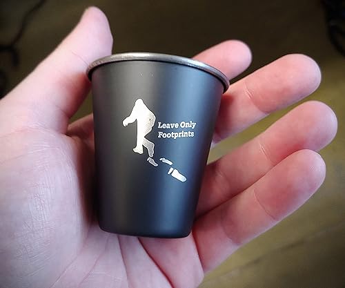 Miniatura 3 de Leave Only Footprints - Vaso de chupito de acero inoxidable para fanáticos de Bigfoot y amantes del aire libre, regalo Sasquatch para senderismo,