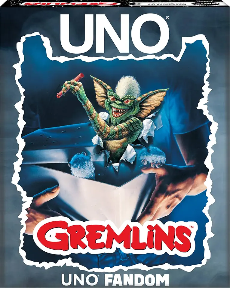 Mattel Games UNO Gremlins Card Game for Kids, Grown-Ups &amp; Families, Travel &amp; Camping for 2-10 Players Featuring Images from The Movie