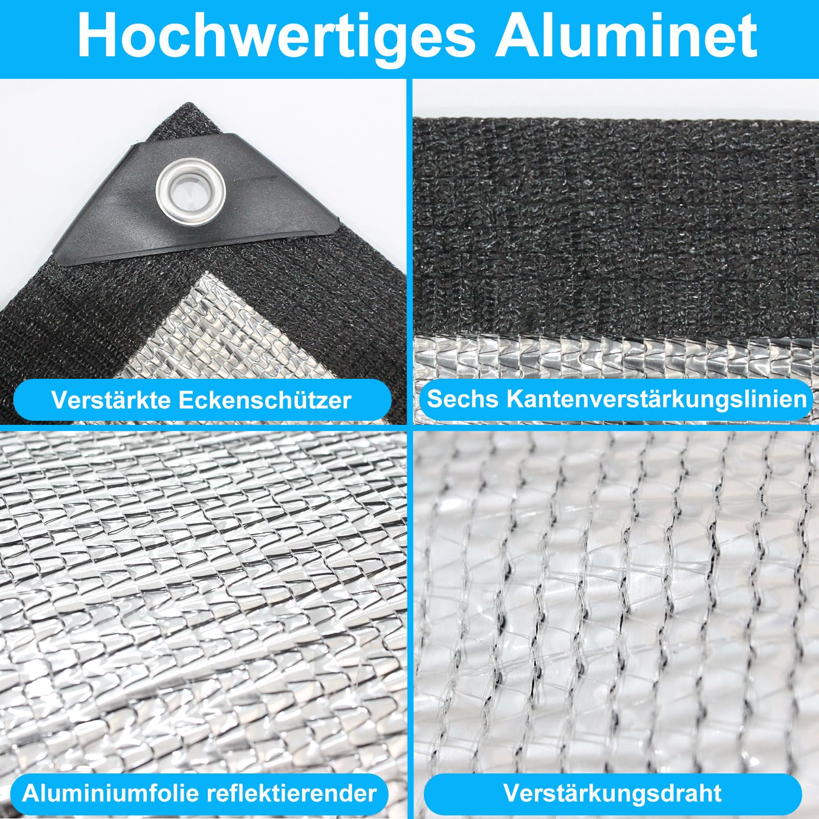 BeGrit Schattennetz Auto Hund 99% Alu Hitzeschutz mit Ösen 2m x 1m | UV Luftdurchlässiges Sonnennetz Aludecke Auto Alunetz reflektierende Schattenplane für Camping Gewächshaus Garten Pflanze