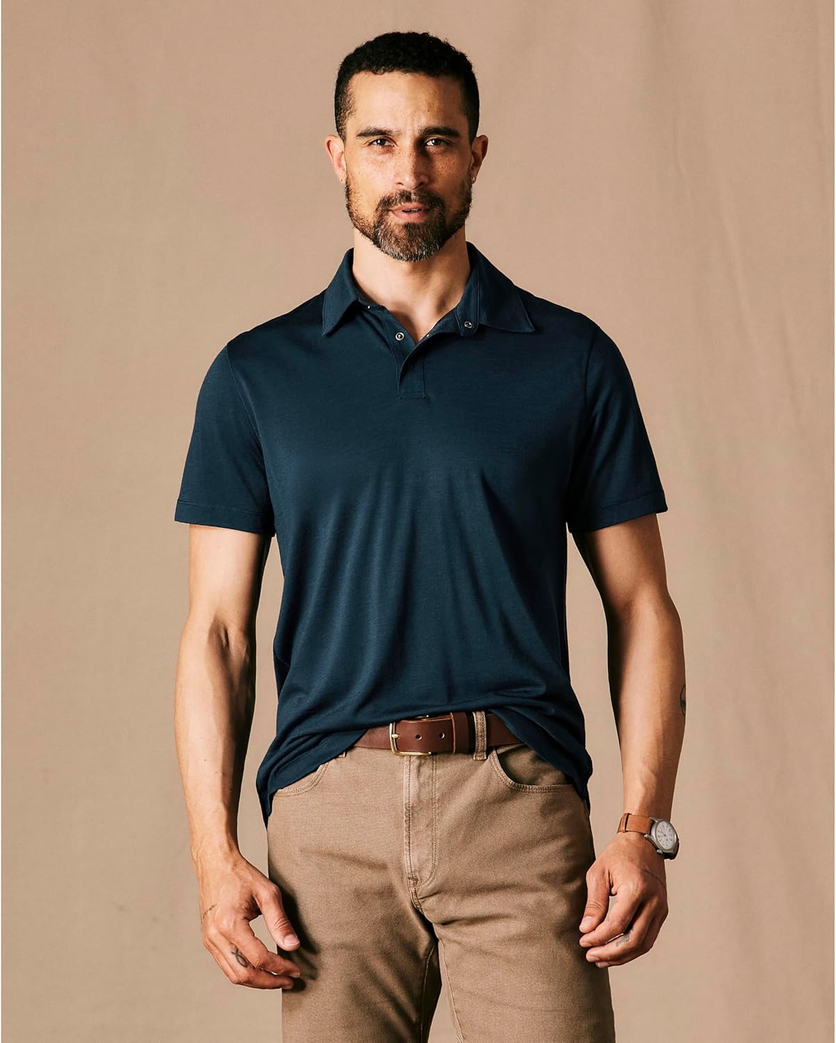 Huckberry Proof Men's 72-Hour Merino Wool Polo Shirt, Short Sleeve, Moisture Wicking & Odor Resistant