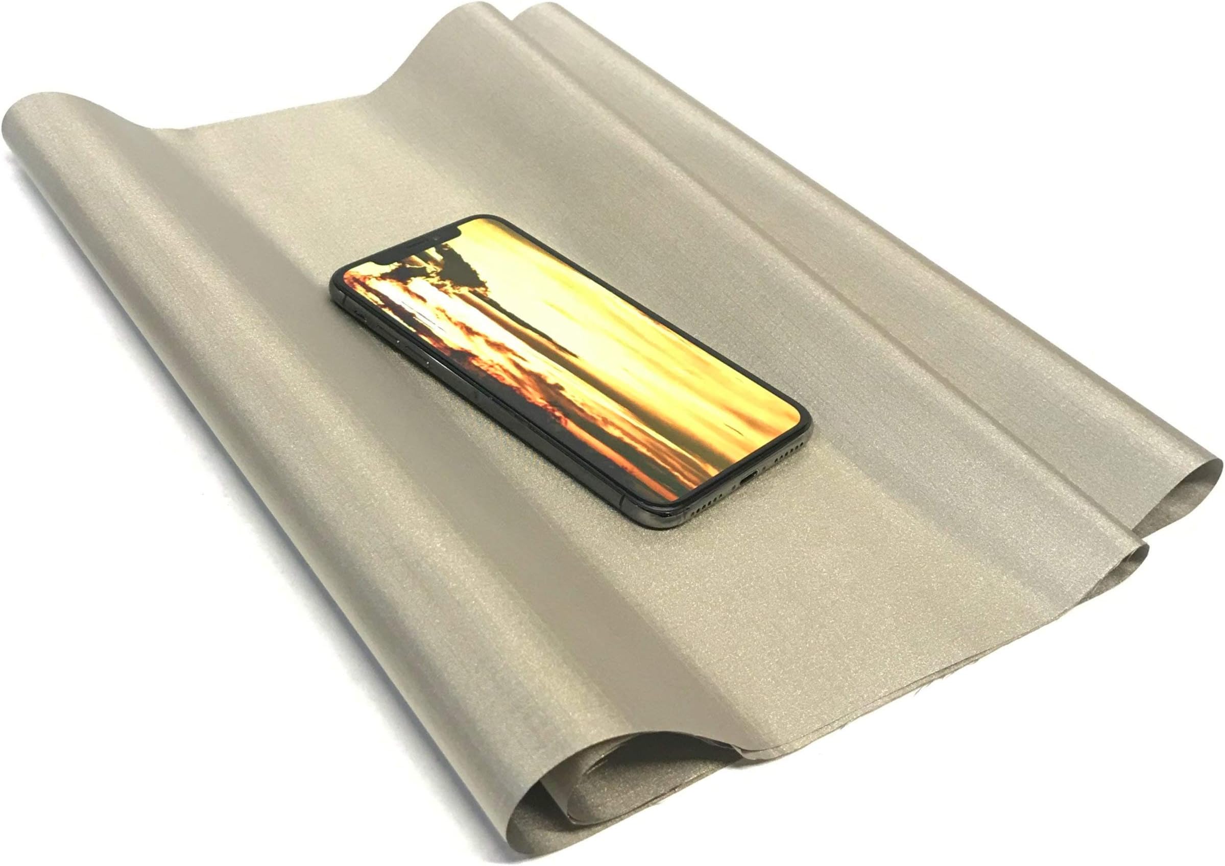 Cyber Faraday Fabric RFID Shielding Nickel Copper Rip-Stop Fabric Roll 50" x 1' Signal EMF Blocking Material