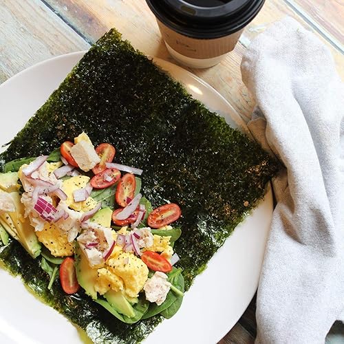 Miniatura 14 de SeaSnax Bocadillo de algas tostadas orgánicas, cebolla, 0.18 onzas (paquete de 12)