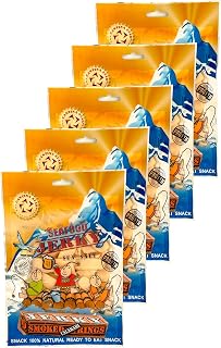 Cantina Star Smoked Rings Calamari Jerky - Wild Caught Squid Rings, All Natural No MSG, 80g Pack of 5