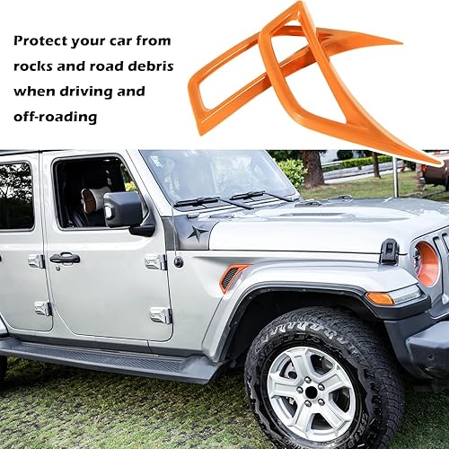 Miniatura 10 de Bonbo - Accesorios exteriores para rueda de automóvil, molduras de salida de aire acondicionado lateral, decoración de ABS (2 unidades)