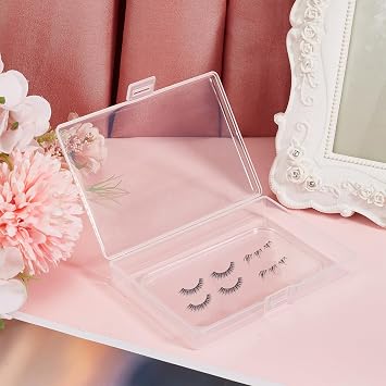 NICENEEDED Portable Eyelash Cases, Eyelash Storage Box False Eyelashes Packaging Boxes, Fake Eyelash Storage Container Glitter Eyelash Makeup Cosmetic Tool Fake Eyelash Travel Containers