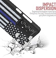 Vista 5 de Funda compatible con Galaxy A52 5G con protector de pantalla de vidrio templado, funda delgada para Samsung A52, clip para cinturón, funda híbrida a