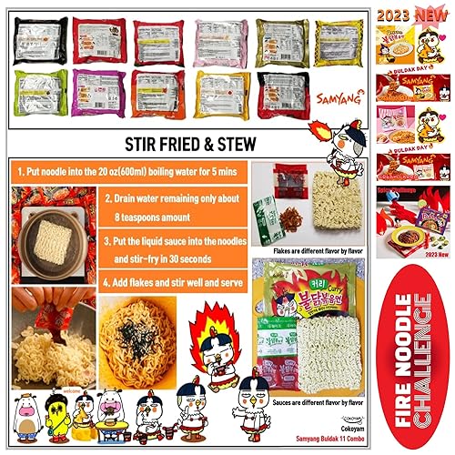 Miniatura 5 de Samyang - Combo de 11 sabores de pollo picante - Buldak Ramen 11 paquetes