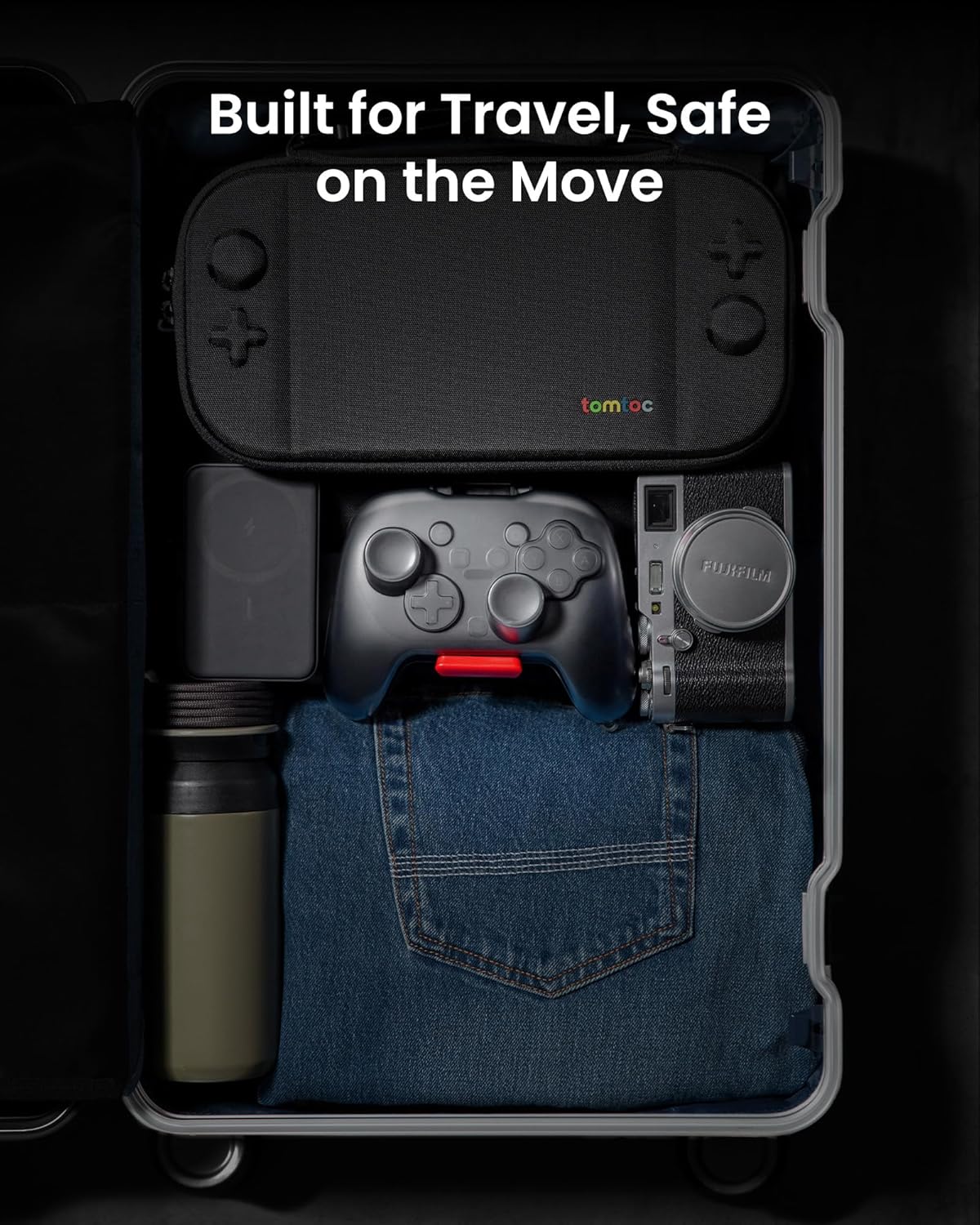 tomtoc Protective Case for Nintendo Switch 2 Pro Controller, Hard Shell Joystick Protector, Portable Travel Storage Case, Shock-proof, Anti-scratch, Water-resistant Accessory Cover - Image 9