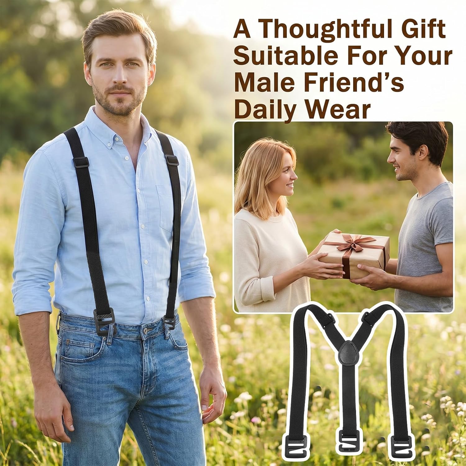 Y Back Suspenders for Men, Men's Suspenders Hidden Suspender