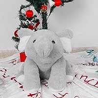 Vista 6 de Animales de Peluche de Elefante con Peso de 27", 5 Libras Juguete de Peluche con Peso para Navidad, San Valentín, Cumpleaños, Peluches de Elefante