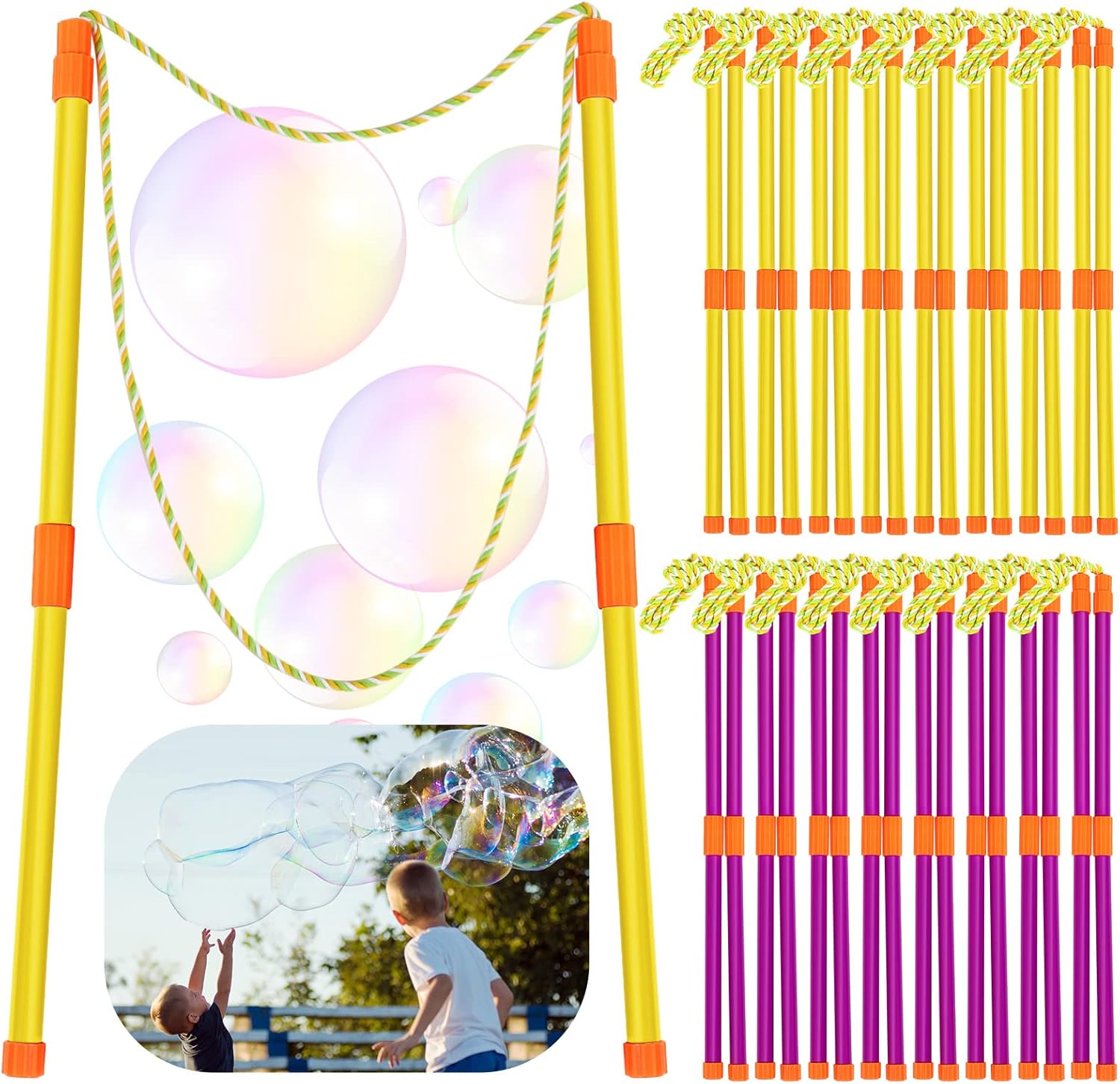 20 Pack Giant Bubble Wands Bulk Big Bubble Wand Summer