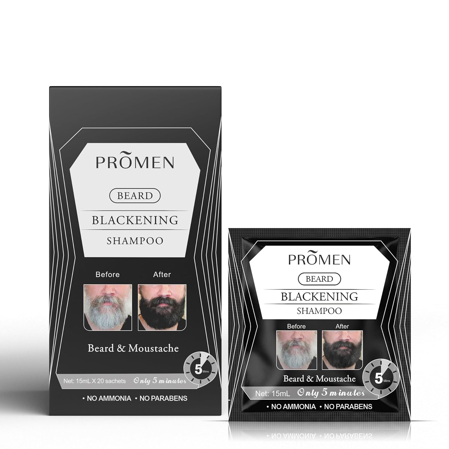Buy Beard Blackening Shampoo 5 Minutes Moustache and Beard Color for Men Easy to apply & No