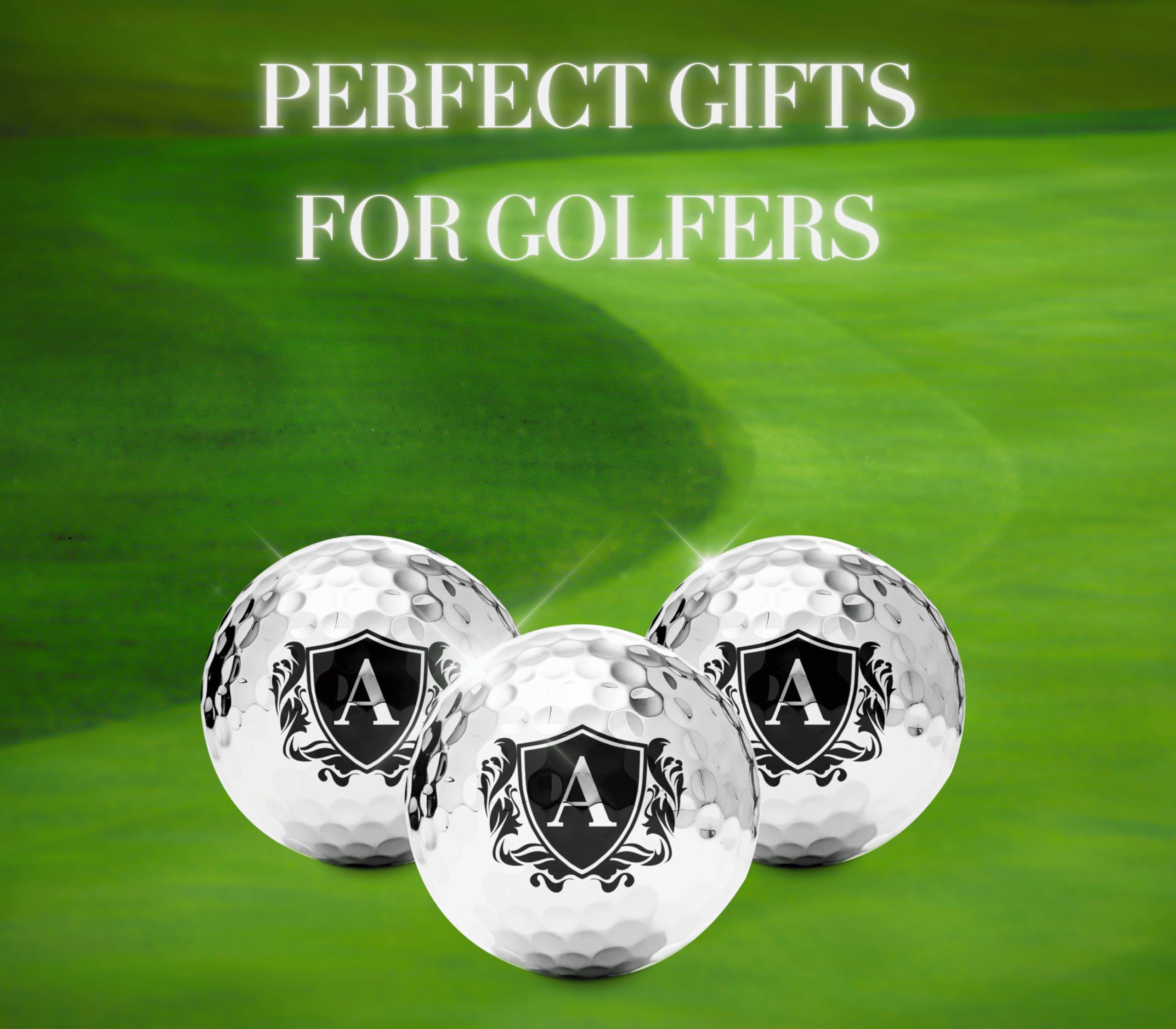 Pelotas de Golf Personalizadas Plateadas para Hombres Regalos únicos Accesorios Golfistas