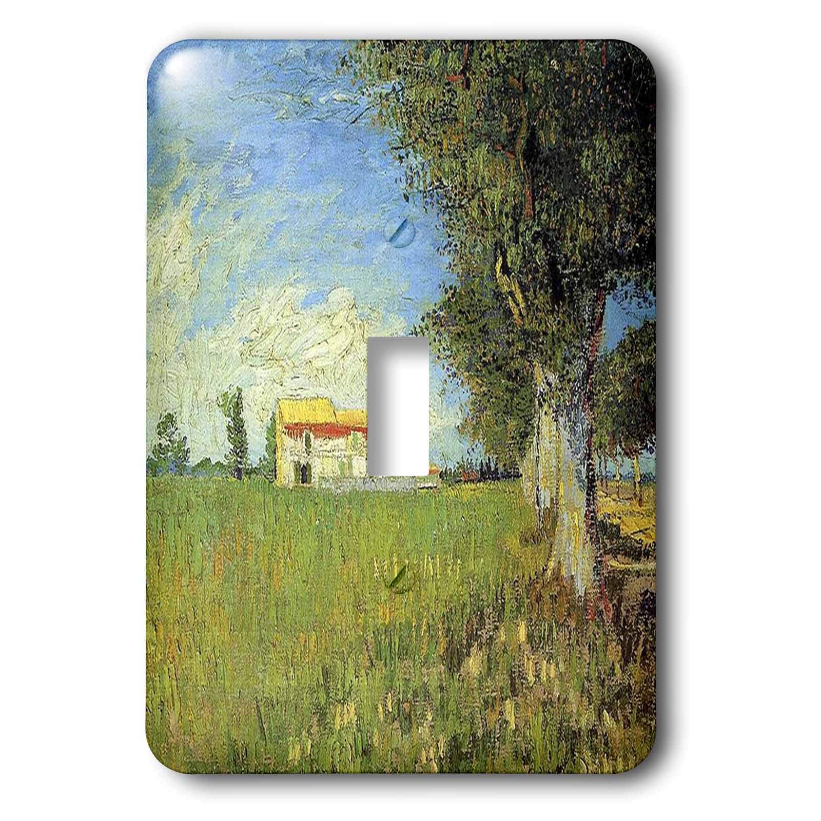 Interrupteur à baïonnette Wheat Fields Van Gogh plaque murale 3dRose