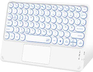 Tastiera Bluetooth EasyAcc Con Touchpad E Retroilluminazione 7 Colori - QWERTZ, Per IPad/Android/Windows