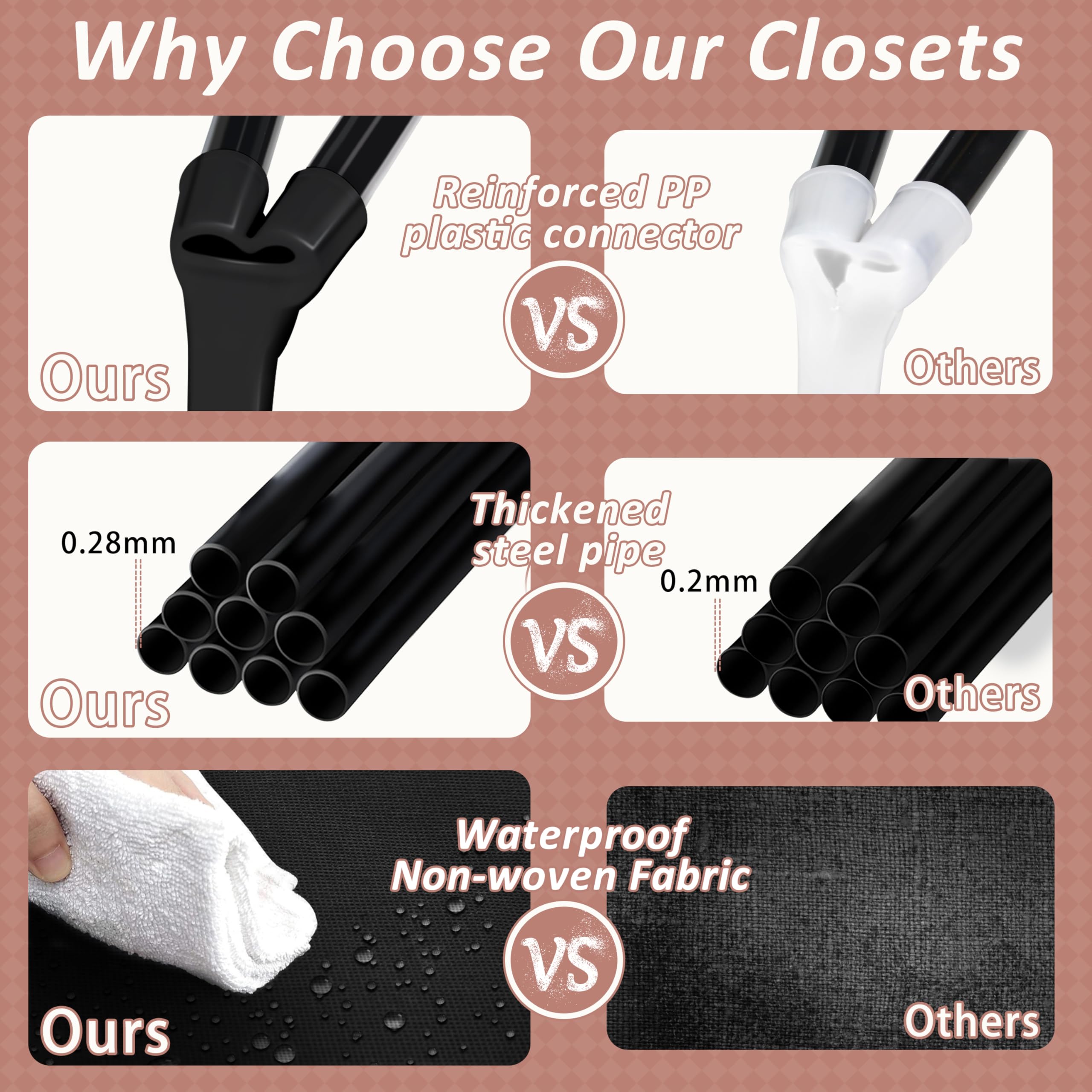 Best Portable Closet Picks for 2026, Ranked 1 Jofuler Wardrobe Closet, Quick and Easy Assembly, Black Portable Closet with 2 H - product photo
