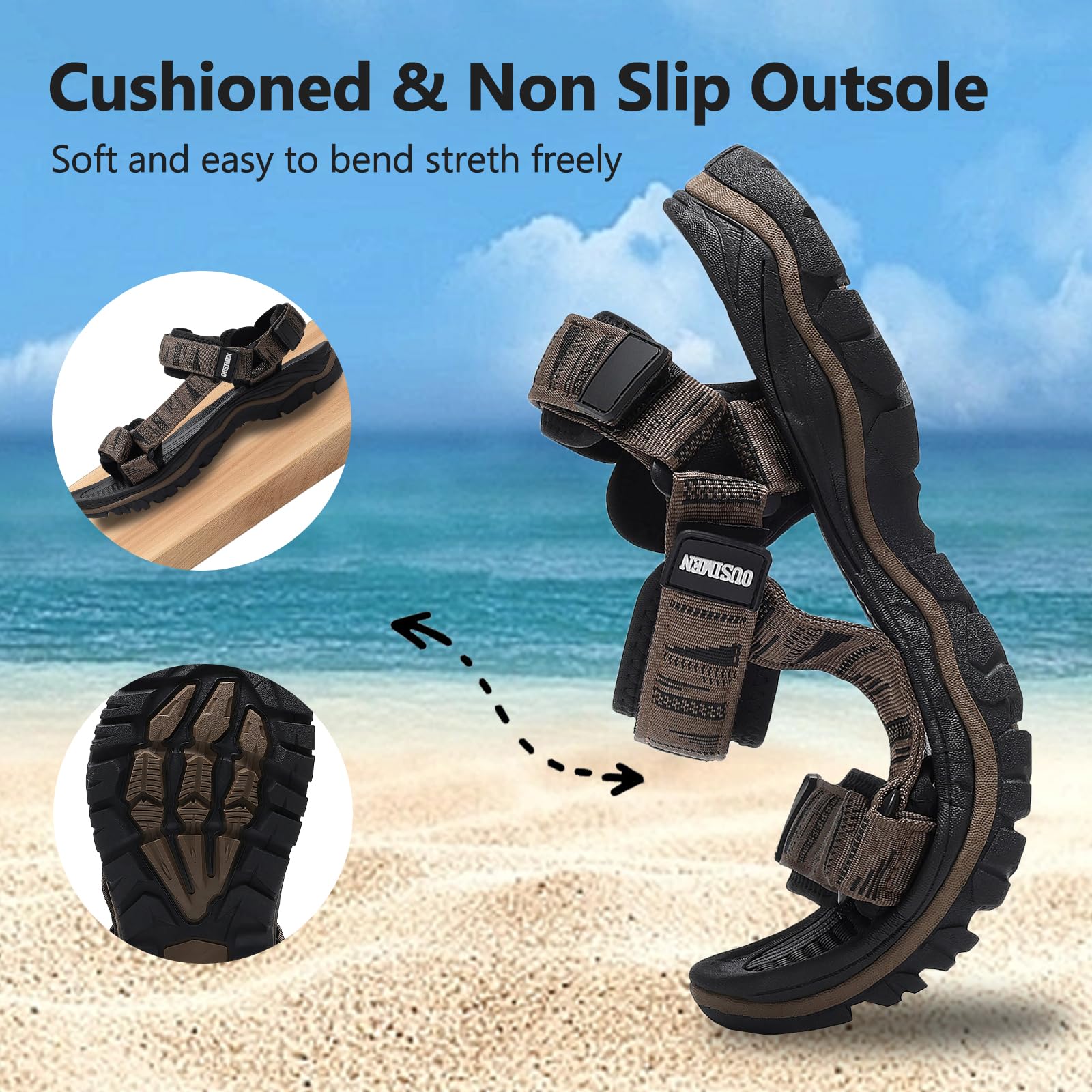 SYKT Sandalen Heren Trekking Wandel Sport Strand