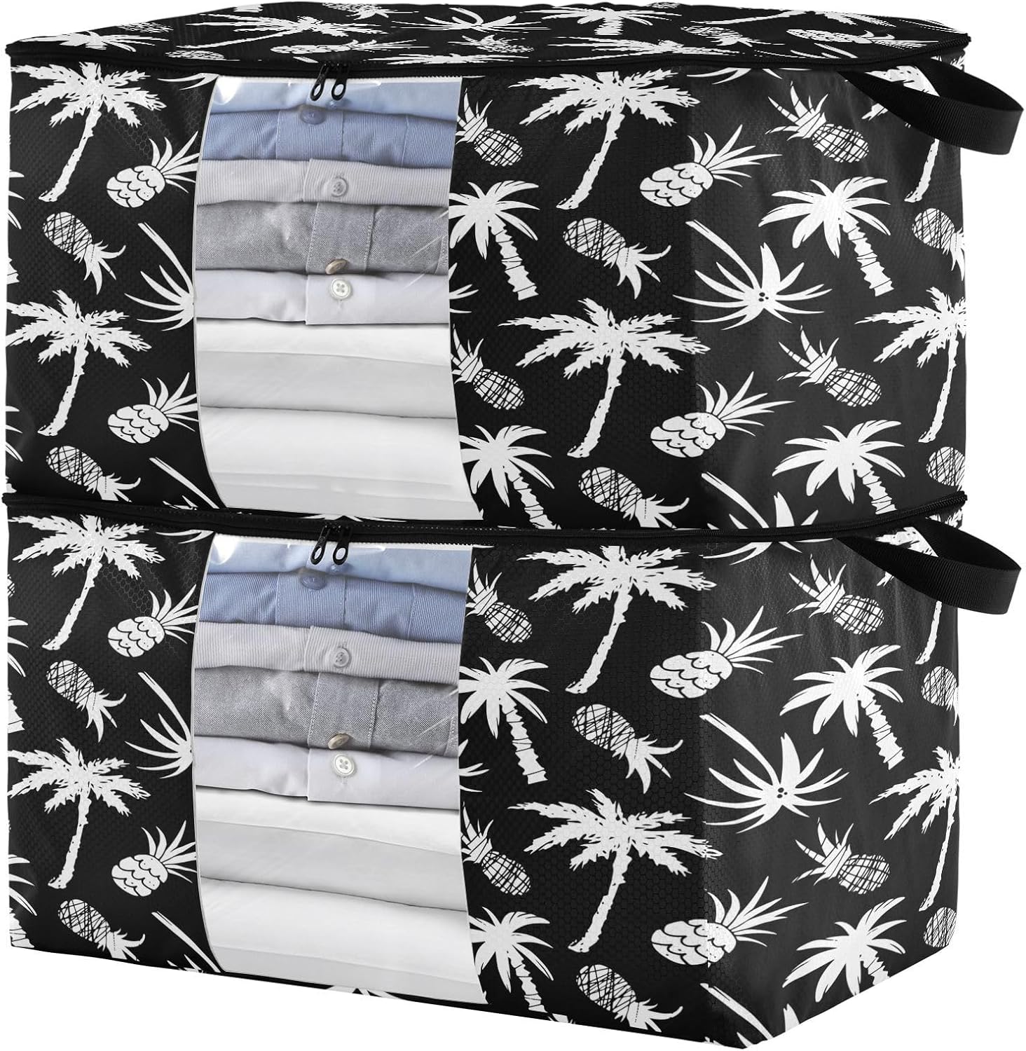 Blueangle 2 Pack Coconut Palm Tree Clothes Storage Bags, 25 Gallon