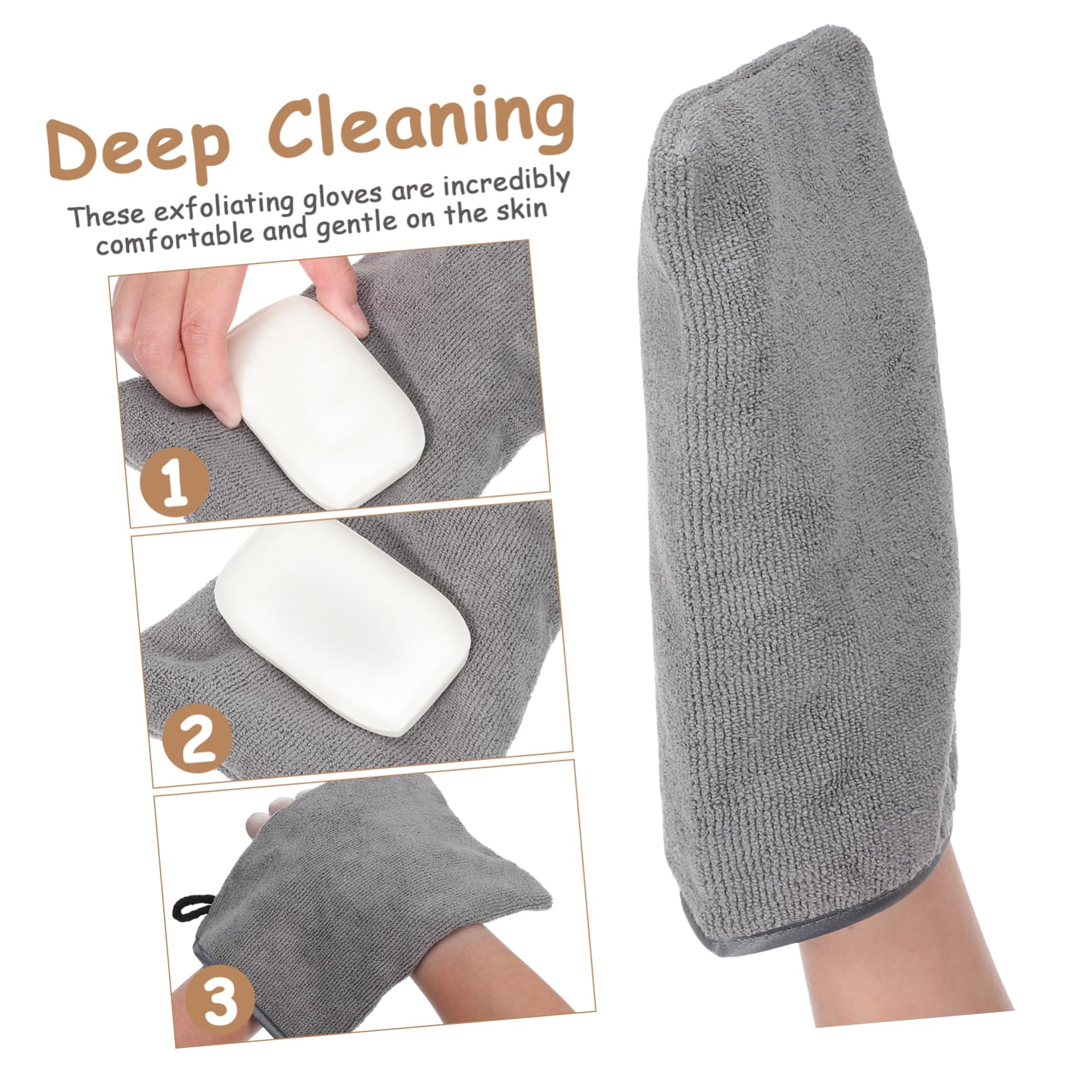 VICASKY Peelinghandschuhe zum Sanften Peeling und Duschen aus Superfeiner Faser 6 Stück Komfortable Körperwaschhandschuhe Duschzubehör für Hautpflege