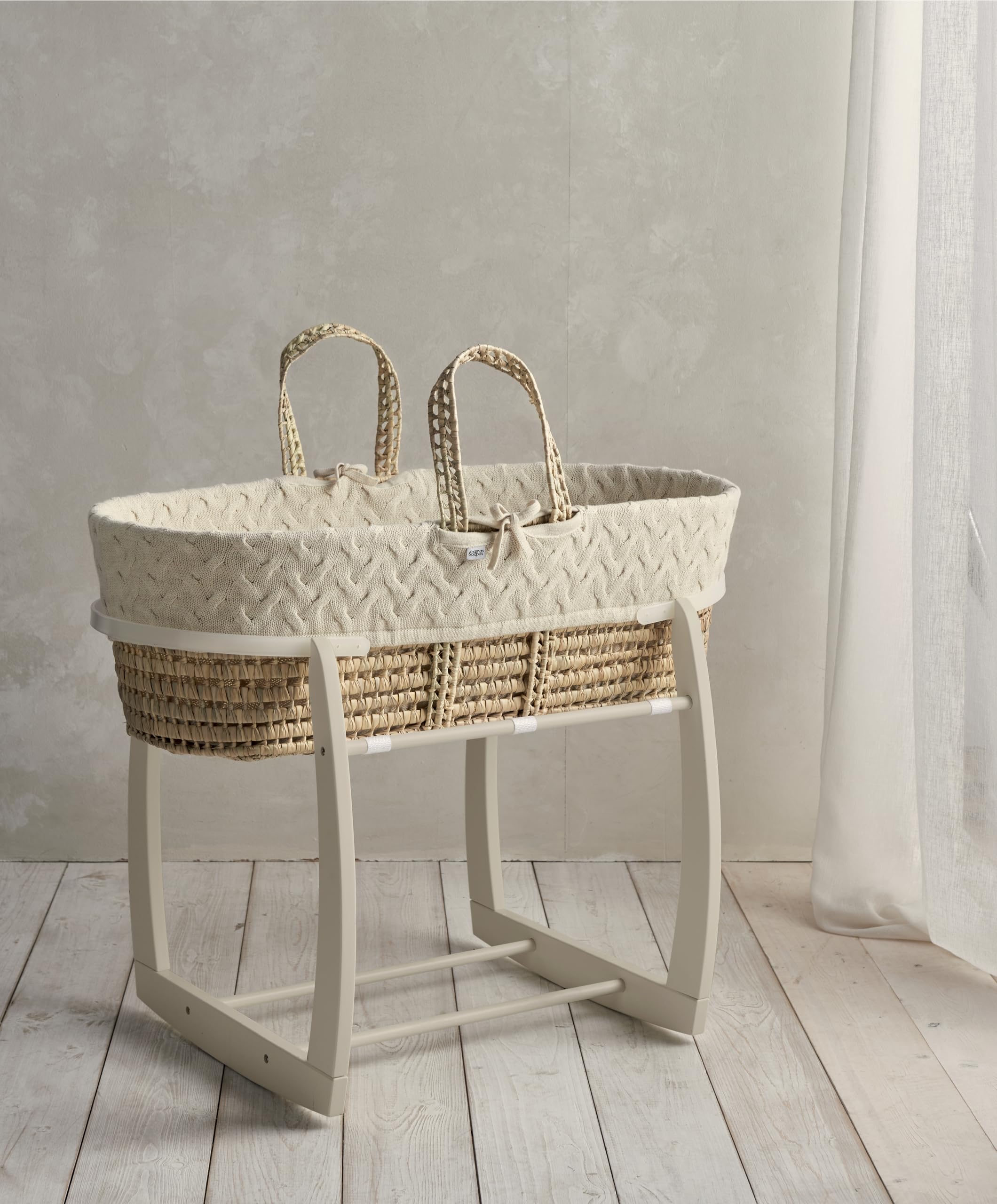Mamas & Papas Moses Basket Rocking Stand Cashmere, Grey - Image 2