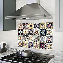 Kitchen Tile Stickers Mosaic Pattern for Kitchen Backsplash, Stylish Waterproof and Oil-Proof Peel and Stick Design (24pcs, Pre Cut Tiles)