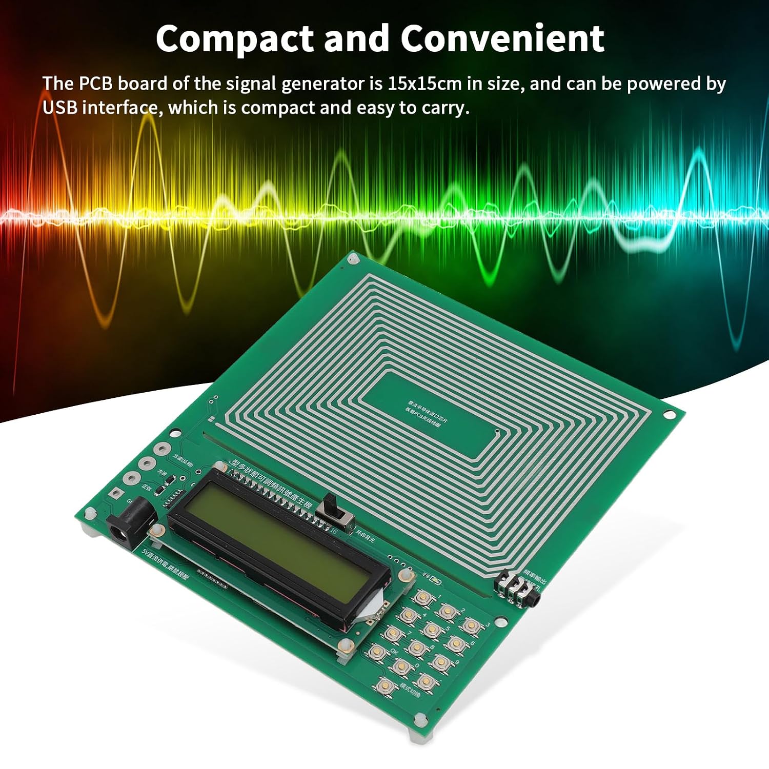 Schumann Generator, 7.83HZ Schumann Ultra Low Frequency Pulse Generator Pure Sine USB Rechargeable 0.01-100000Hz Adjustable Frequency Generator