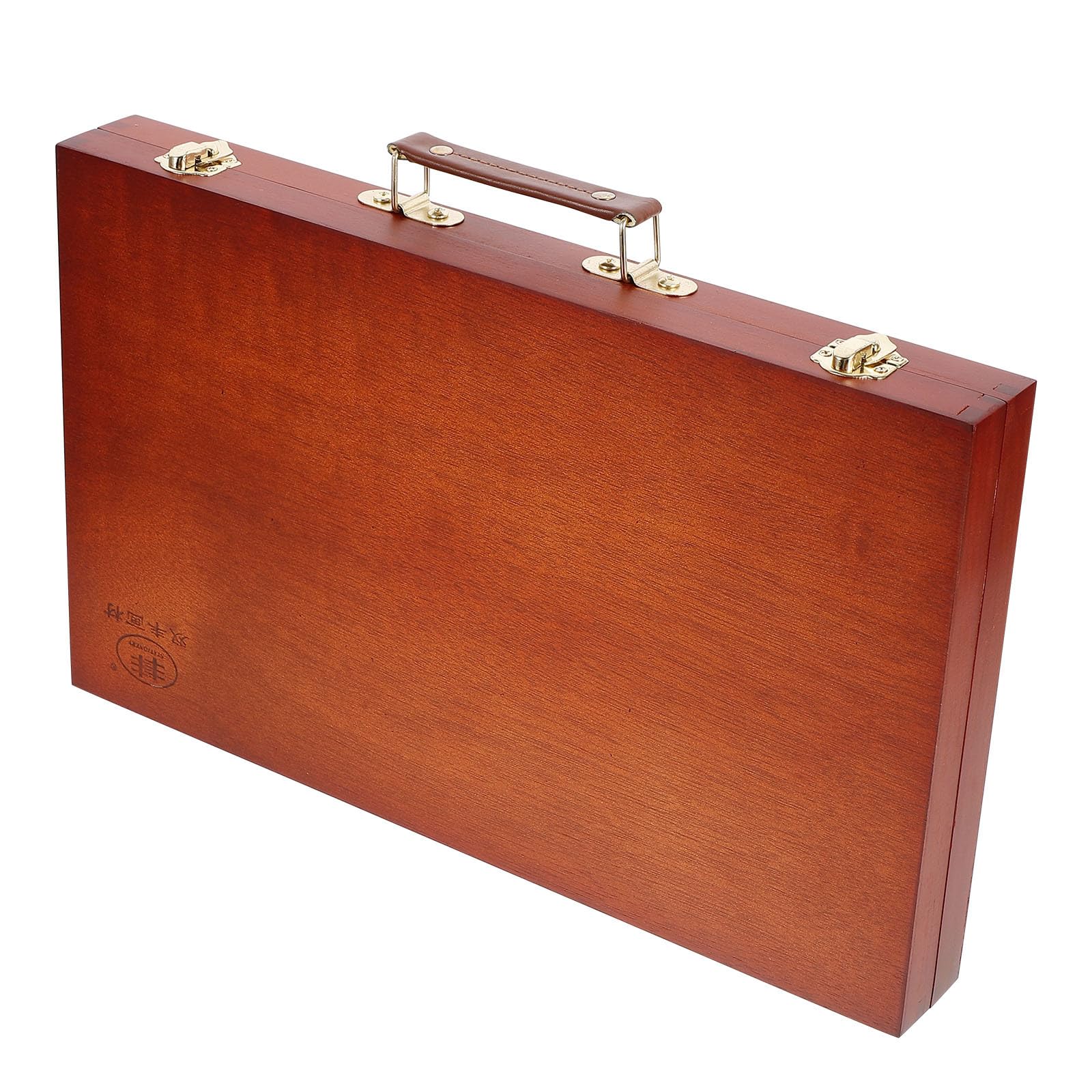 ORFOFE Coffret en Bois Multifonctionnel pour Peinture, Boîte de Rangement pour Stylos et Pigments, Mallette Légère Poignée Pratique, Étui Portable pour Atelier Artistique et Dessin