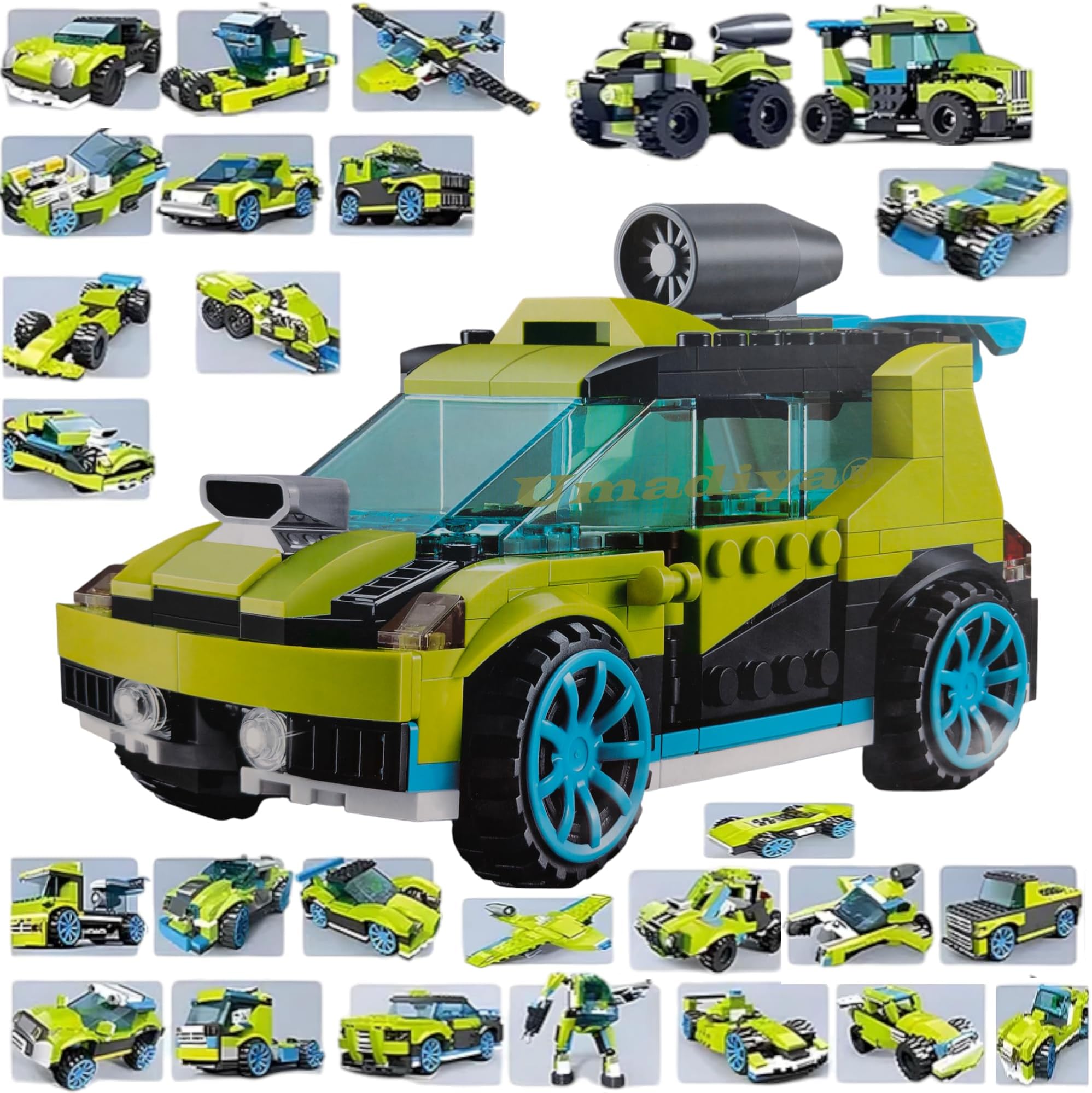 - Architect 30 in 1 Rocket Rally Racing Cars Building Blocks | 241+ Pieces | Creative Construction Toy for Kids | DIY Brick Robot, Jet, Ship Models Play Build Skill | Ideal for Boys & Girls