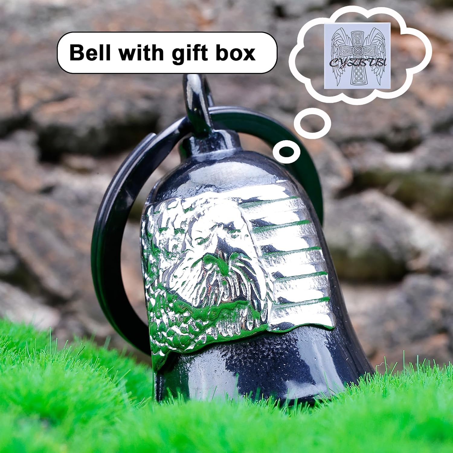 Motorcycle for Bells - Motorcycle Angel Bell for Men Women,Bell Biker Accessory,Guard Riding Safety (Black)