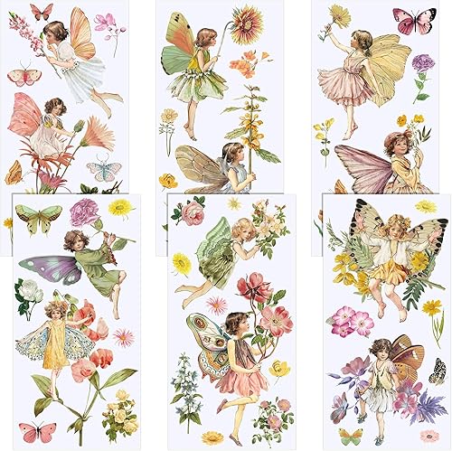 6 hojas de flores para transferencia de flores para muebles, calcomanías de flores vintage para muebles de madera, flores de verano, manualidades,