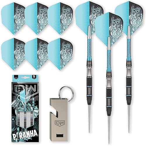 Piranha Steel Tip Darts, Precision Balanced, Accurate, and Durable - Perfect for Professional and Recreational Players