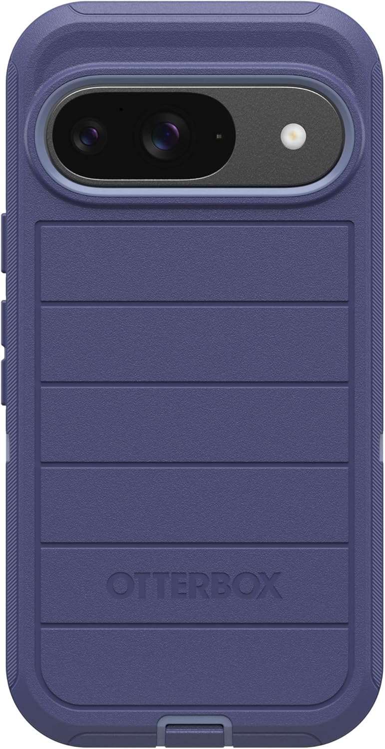 OtterBox Google Pixel 9 & Pixel 9 Pro (Only) - Defender Series Case - Case Only - Rugged & Durable - with Port Protection - Microbial Defense Protection - Non-Retail Packaging (Denver Dusk Purple)