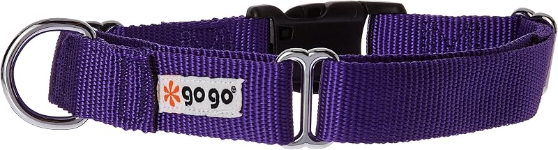Coleira Martingale para Treinamento de Cães GOGO Roxa, Média/Grande, 40,64–53,34 cm