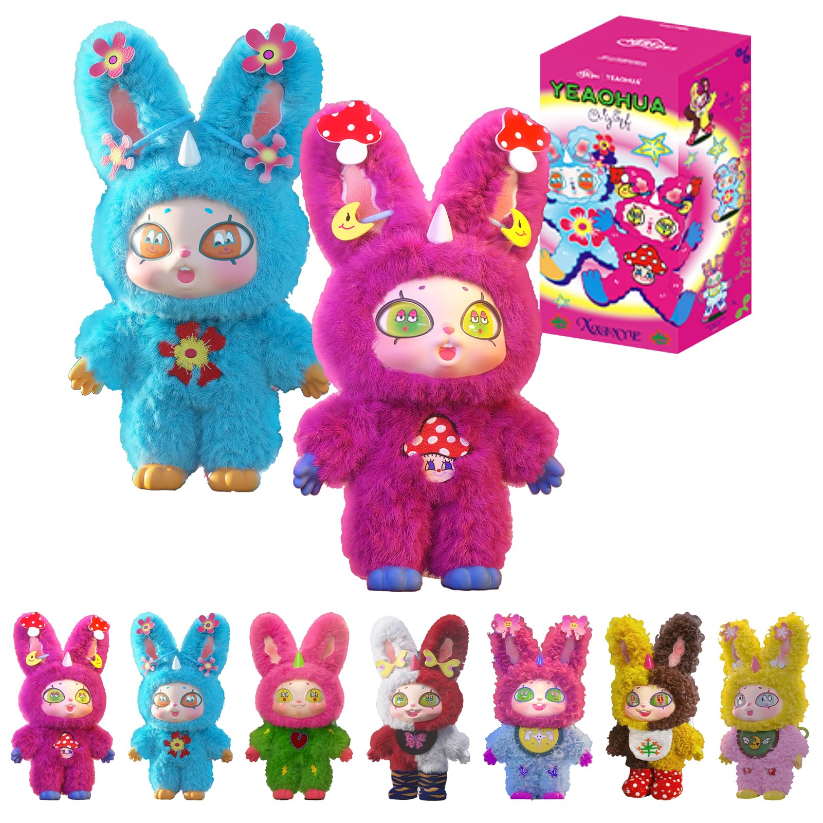 TOP TOY x Xxinye "City Elf" Series Plush Pendant, 1 Piece, Gacha Gacha Blind Box, Figure, Plastic Model, Premium Toy Soft Toy, Original Character, Birthday Gift, Collectible : Toys & Games