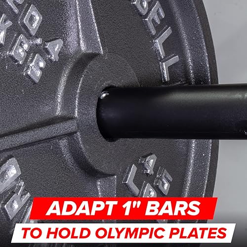 Miniatura 4 de SERIOUS STEEL FITNESS Funda de adaptador olímpica de nailon de 8 pulgadas - Convierte barras o postes de 1 pulgada en barras o postes olímpicos de 2