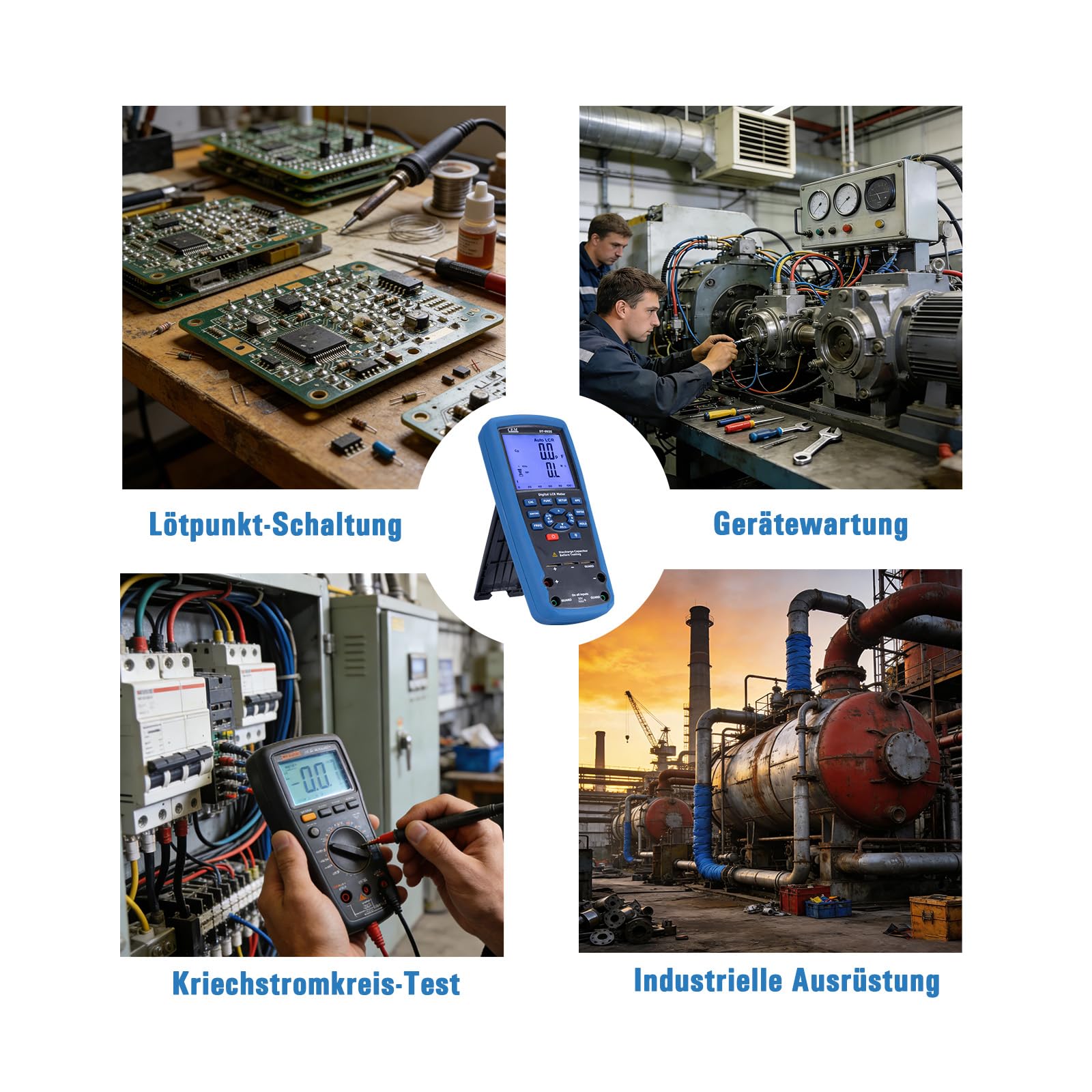 CEM 9935 Hochpräzises LCR/ESR-Messgerät, 100 Hz – 100 kHz, Industrielles Tragbares Digitales LCR-Messgerät