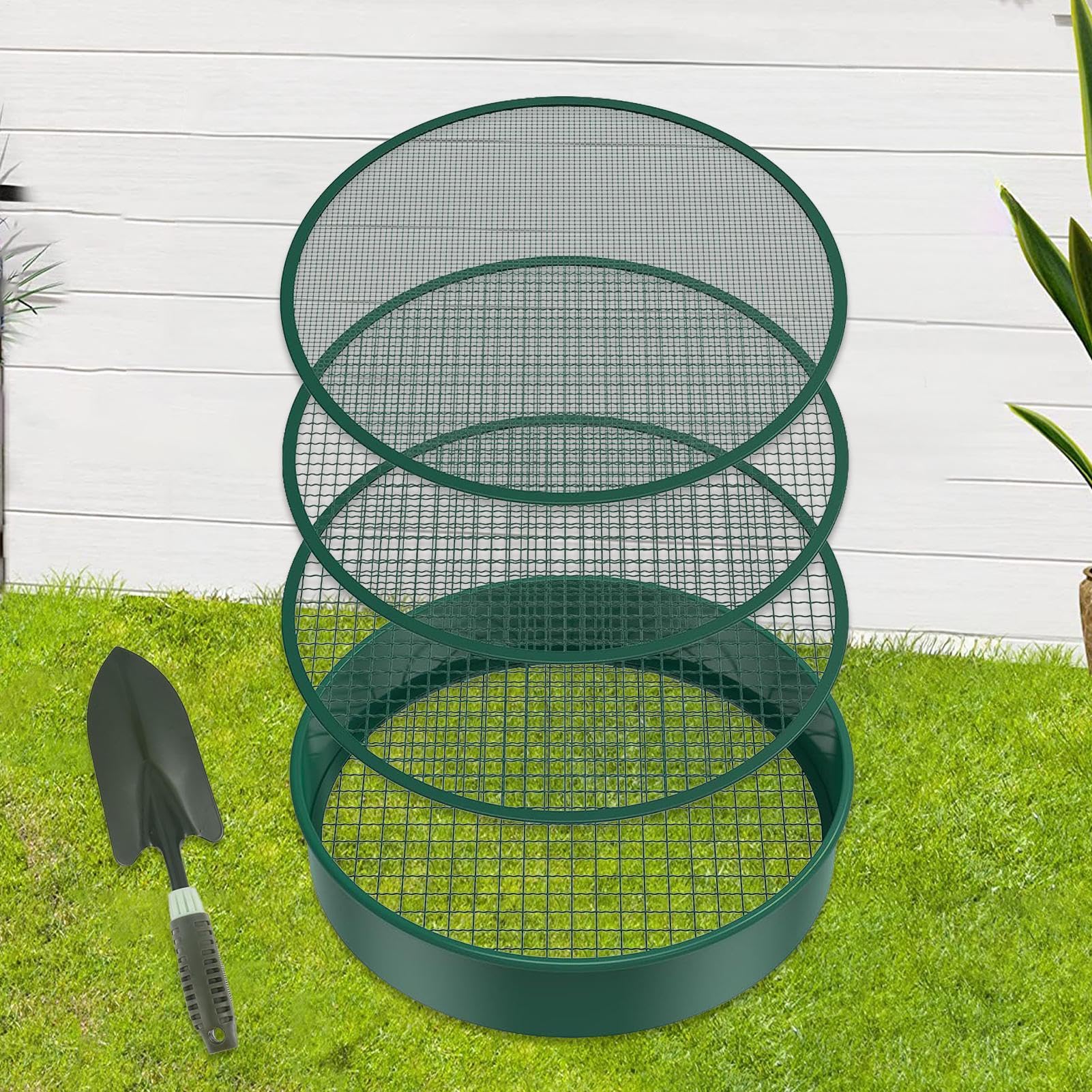 Tamera de Suelo para jardinería, jardín de Suelo de Suelo Metal Garden | Peligrador de plantación para principiantes con malla de filtro profesional para invernadero, campo de