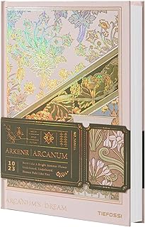 TIEFOSSI Liniertes Notizbuch für Damen – A5 Hardcover Notizbuch – Hochwertiges 100g/m², 224 Seiten – Dickes Reisenotizbuch zum Schreiben – Kariert für Arbeitsorganisation und Notizen