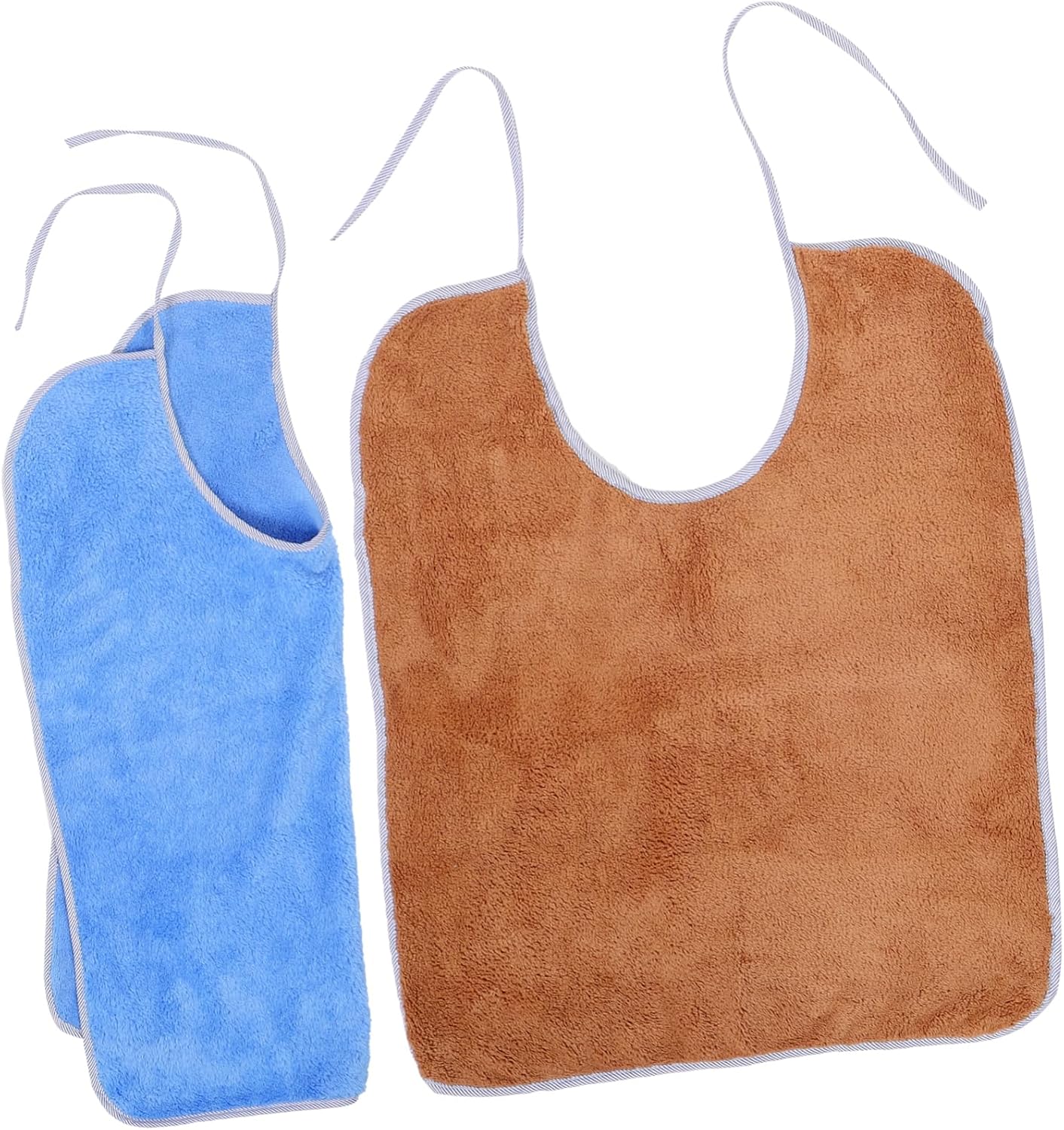 2pcs Adult Bibs for Seniors Eating Scarf Lightweight Design Easy to Clean and Maintain for Dining Aid