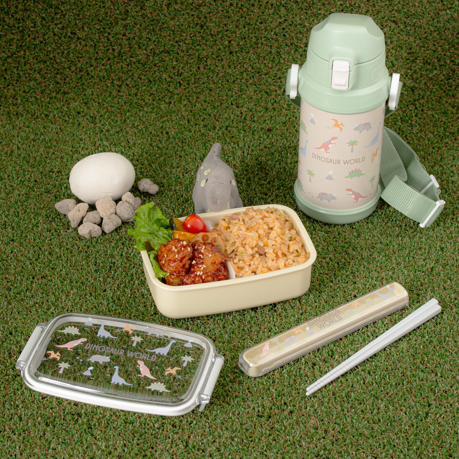Amazon｜OSK 弁当箱 抗菌 500ml 仕切付き ランチボックス 恐竜 日本製