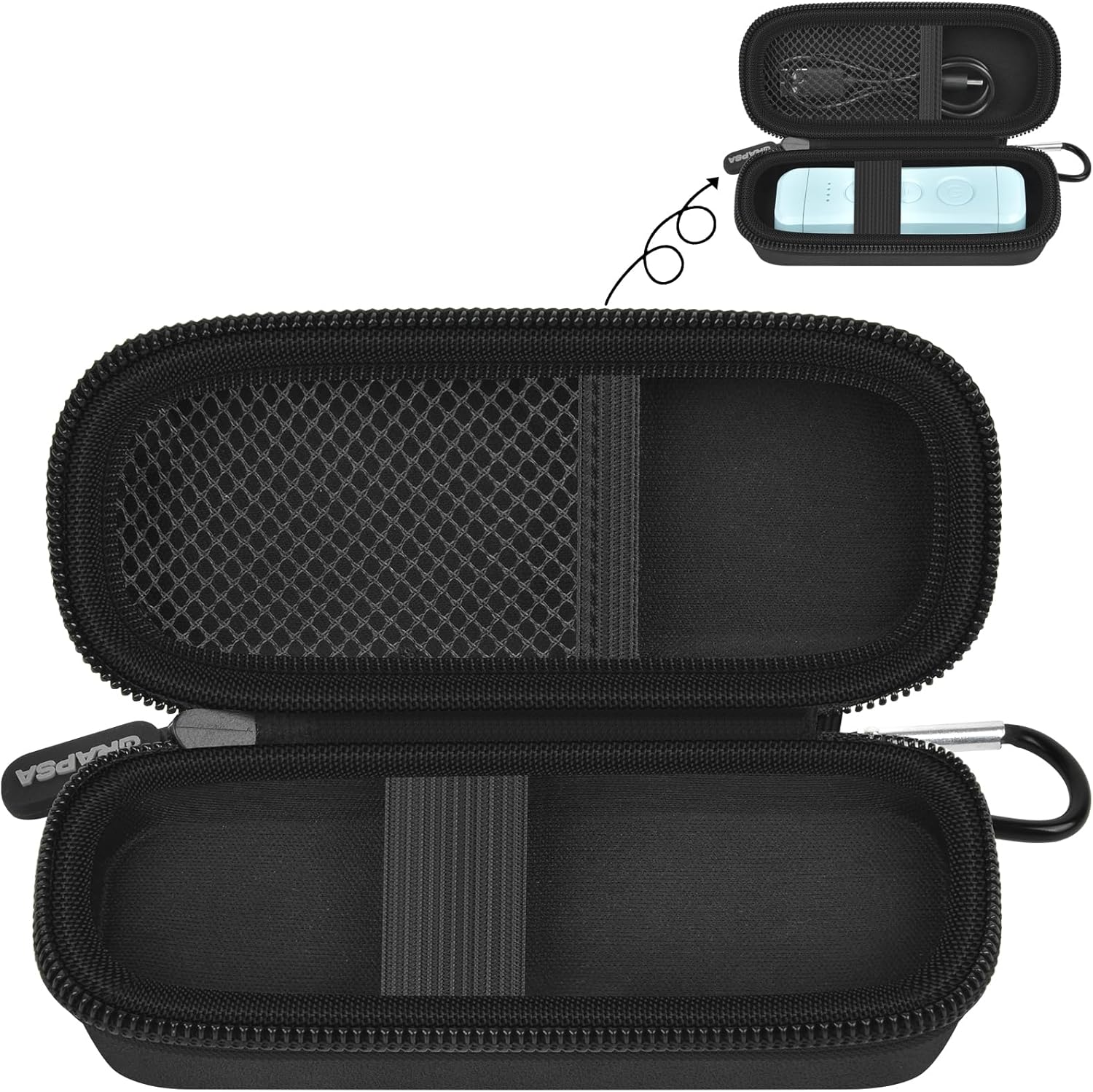 GWCASE Book Light Case for Glocusent Reading Light,for 86lux Reading Lamp.Portable and Cute Storage Case for Home/Travel/Outdoor with Detachable Hooks(Bag Only)