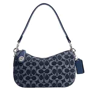 Coach Swinger Shoulder Bag in Signature Denim, LH/Deep Blue