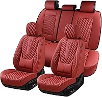 Vista 18 de Coverado Juego completo de fundas de asiento de automóvil, fundas de asiento de piel de napa para automóvil, protector de asiento de automóvil
