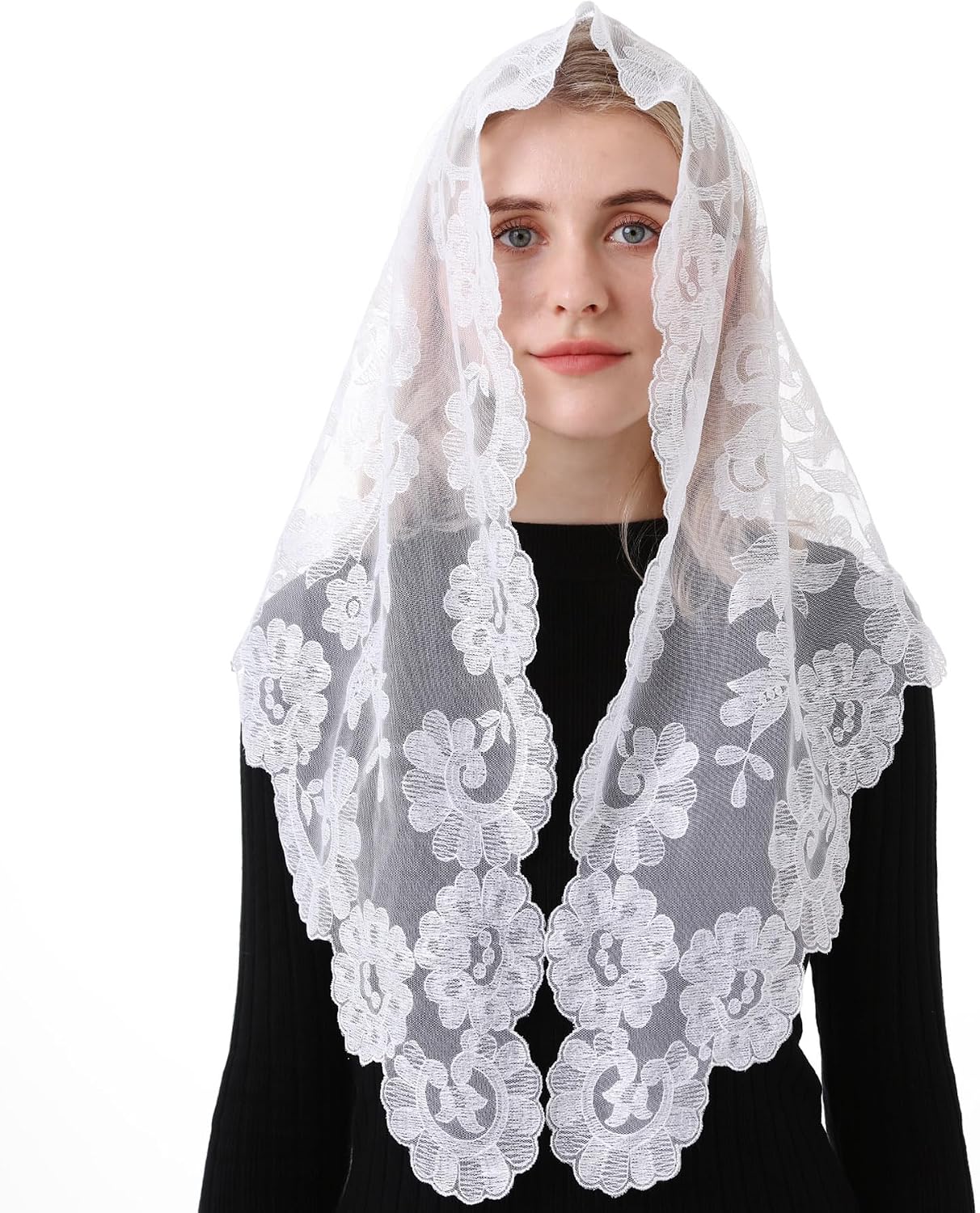 Church Prayer Chapel Veil Catholic Mass Mantilla Veils for Women Lace Latin Mass Church Veil Head Covering