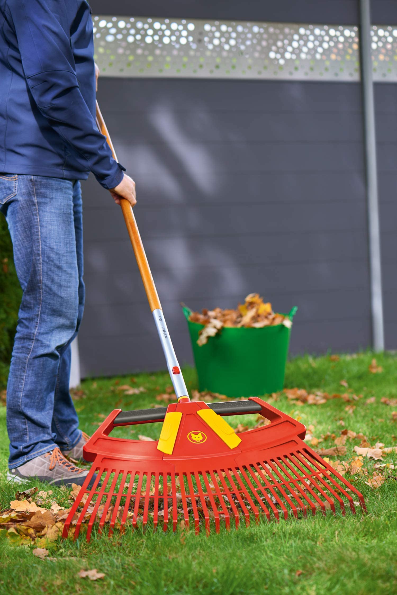 Rastrello modulare da giardino WOLF-Garten, modello 4 in 1, con sistema di attacco rapido multi-star®