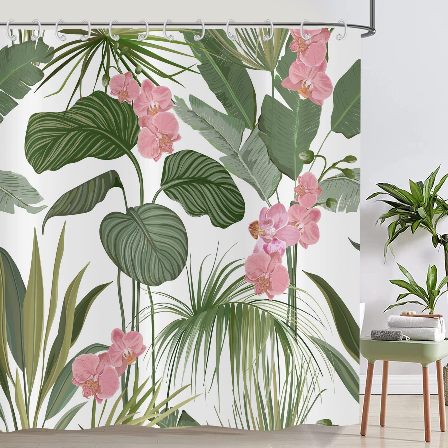 ASDCXZ Leaves Shower Curtain 180x180 cm - Image 2