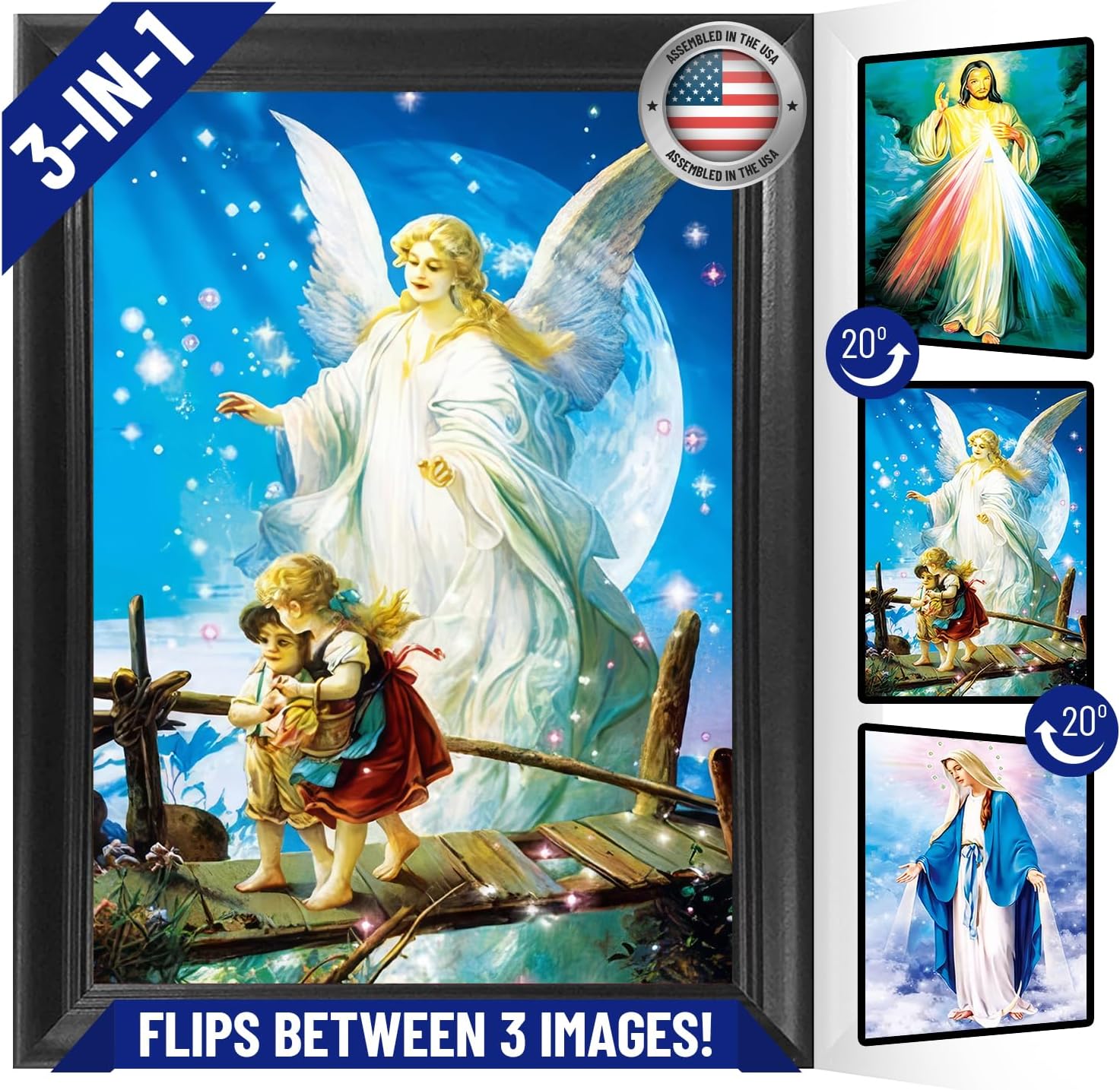 The Last Supper 3D Poster Wall Art Decor Framed Print | 14.5 x18.5 inches | Lenticular Posters & Pictures | Photo Gifts for Guys & Girls Bedroom