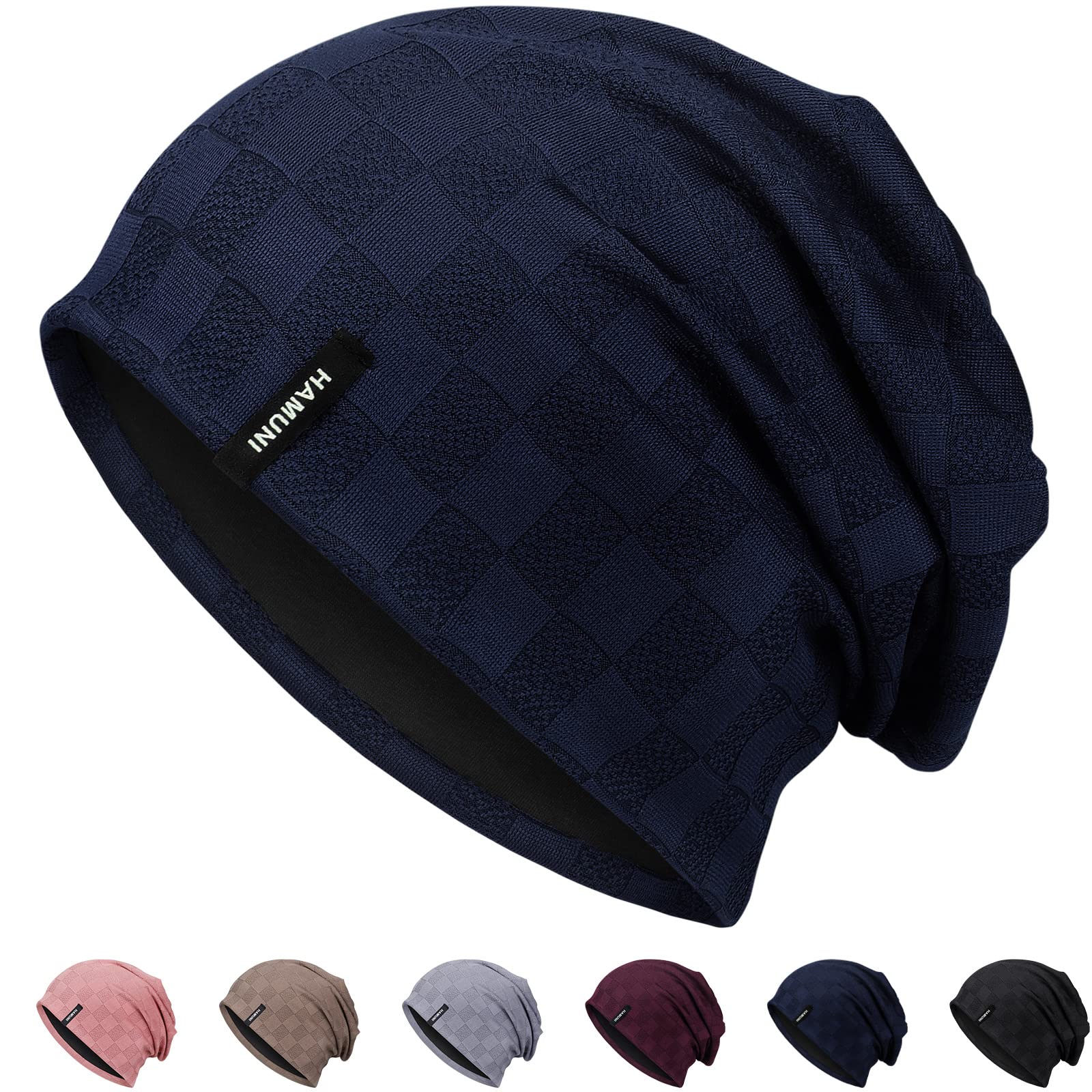BISMAADH Slouchy Beanie 3er Pack – Weiche Baumwolle, Für Lockiges & Krauses Haar, Haarschutz Beim Schlafen